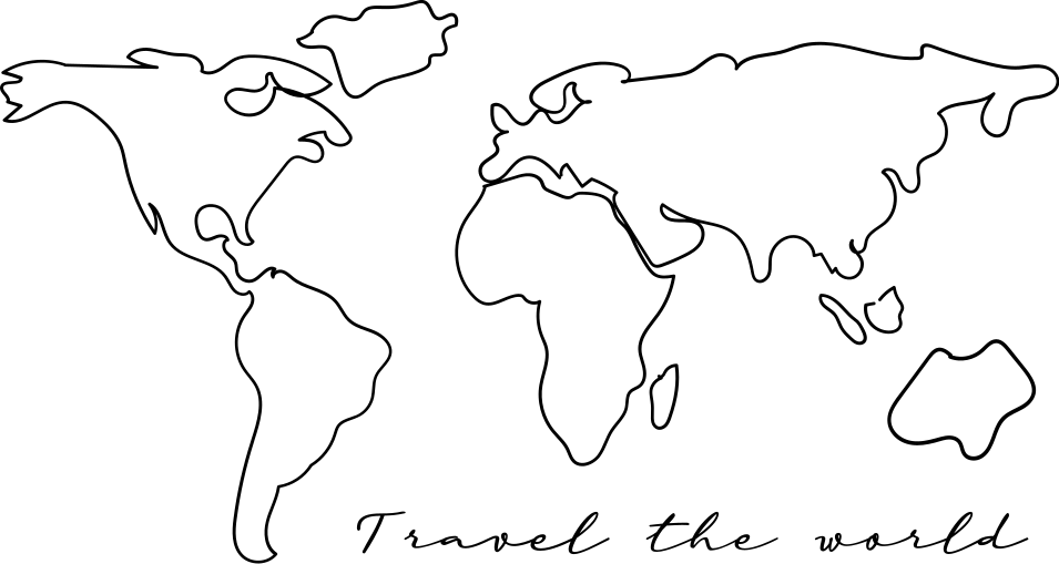 乙烯基地毯全球旅行地图设计 - TenStickers