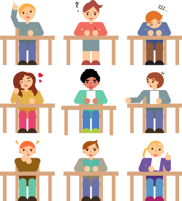 乙烯基地毯 儿童 学生课桌贴纸系列 - TenStickers