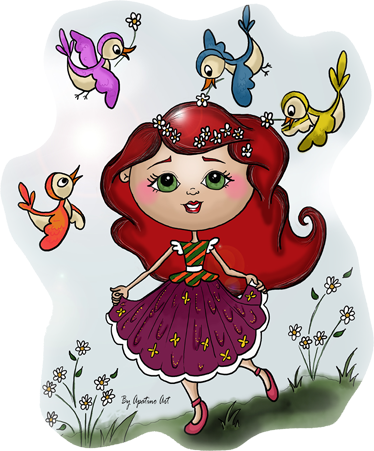 乙烯基地毯 儿童 乡村女孩儿童地垫 - TenStickers