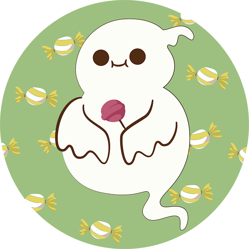 乙烯基地毯 儿童 有趣的幽灵图案 - TenStickers