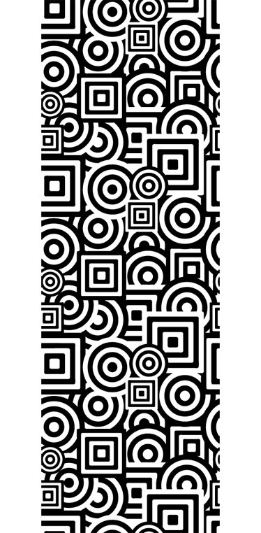乙烯基地毯浴室装饰性同心形图案 - TenStickers