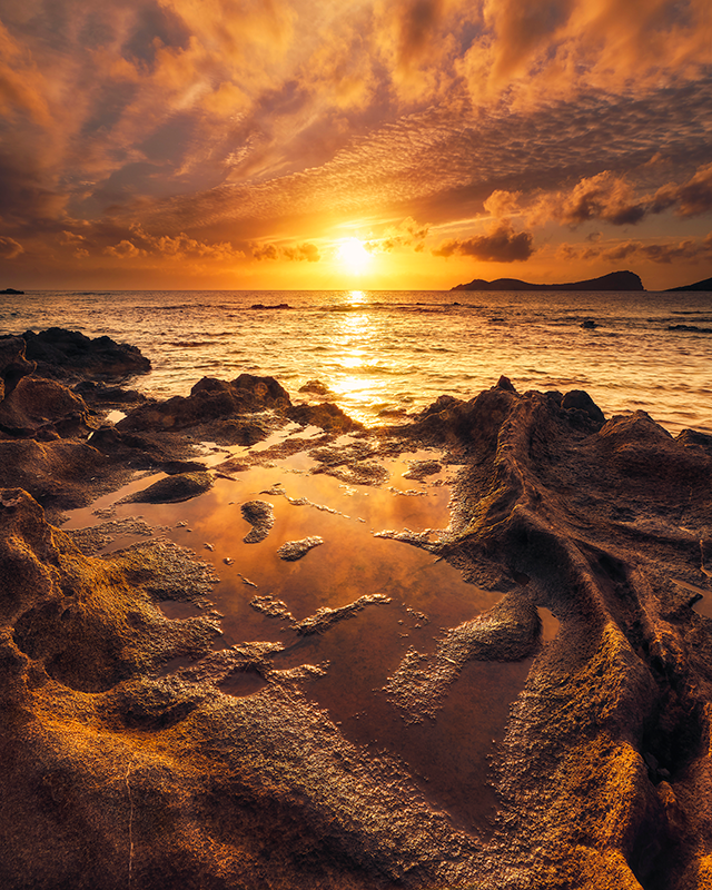 乙烯基地毯浴室云朵夕阳风景 - TenStickers