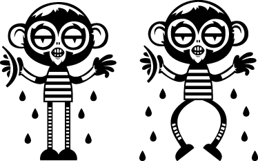 卧室乙烯基地毯猴子情侣装饰地毯 - TenStickers
