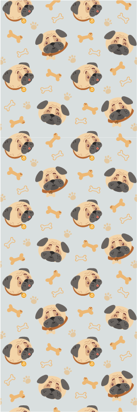 卧室乙烯基地毯可爱英国斗牛犬图案 - TenStickers