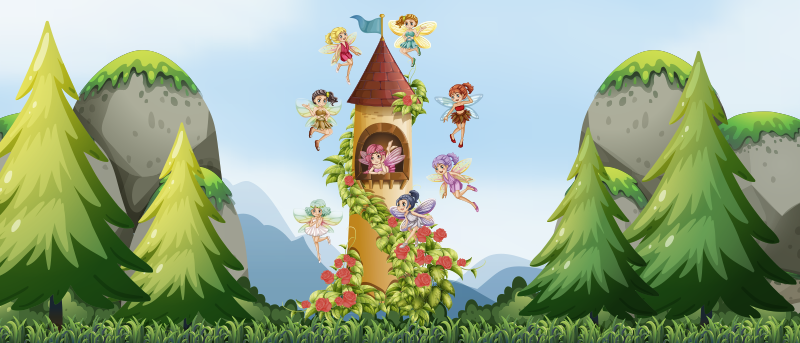 乙烯基地毯 儿童 魔法森林游乐区 - TenStickers