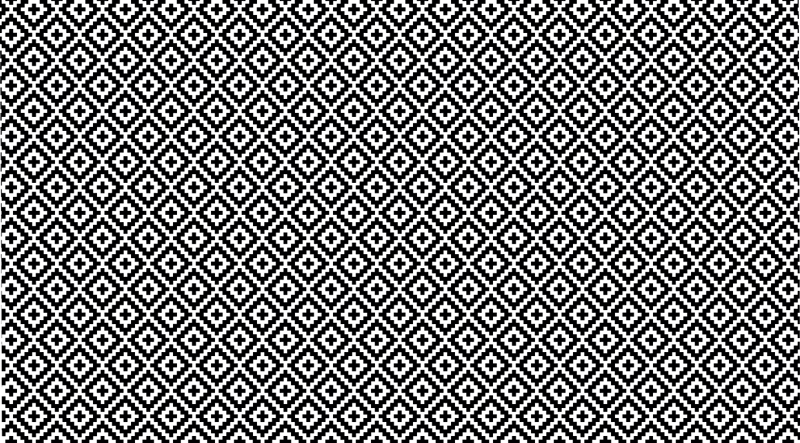 乙烯基地毯客厅 几何黑白设计 - TenStickers