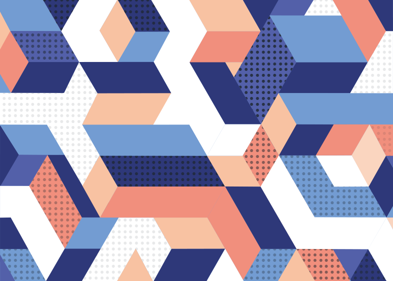 乙烯基地毯几何 几何图案和谐 - TenStickers