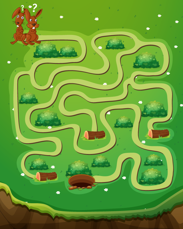 神话般的孩子迷宫游戏黑胶地毯 - TenStickers