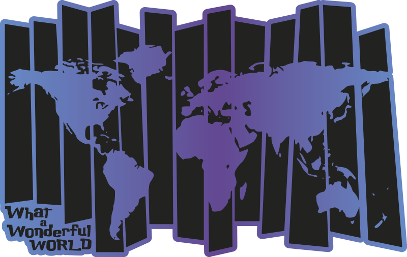 世界地图多么美好的世界乙烯基地毯 - TenStickers