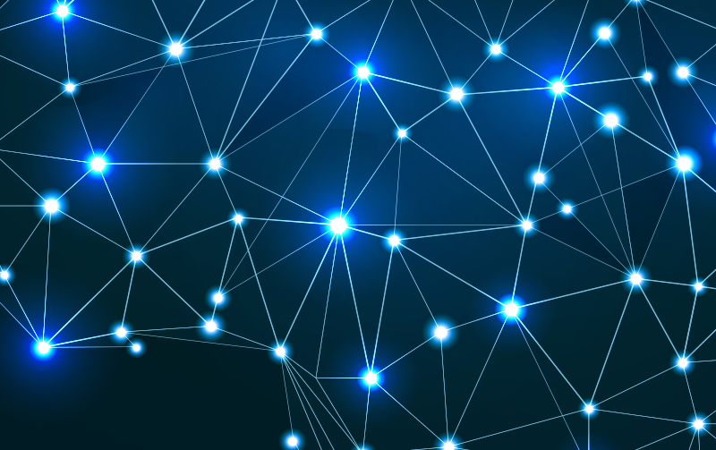 乙烯基地毯几何 连接节点 - TenStickers