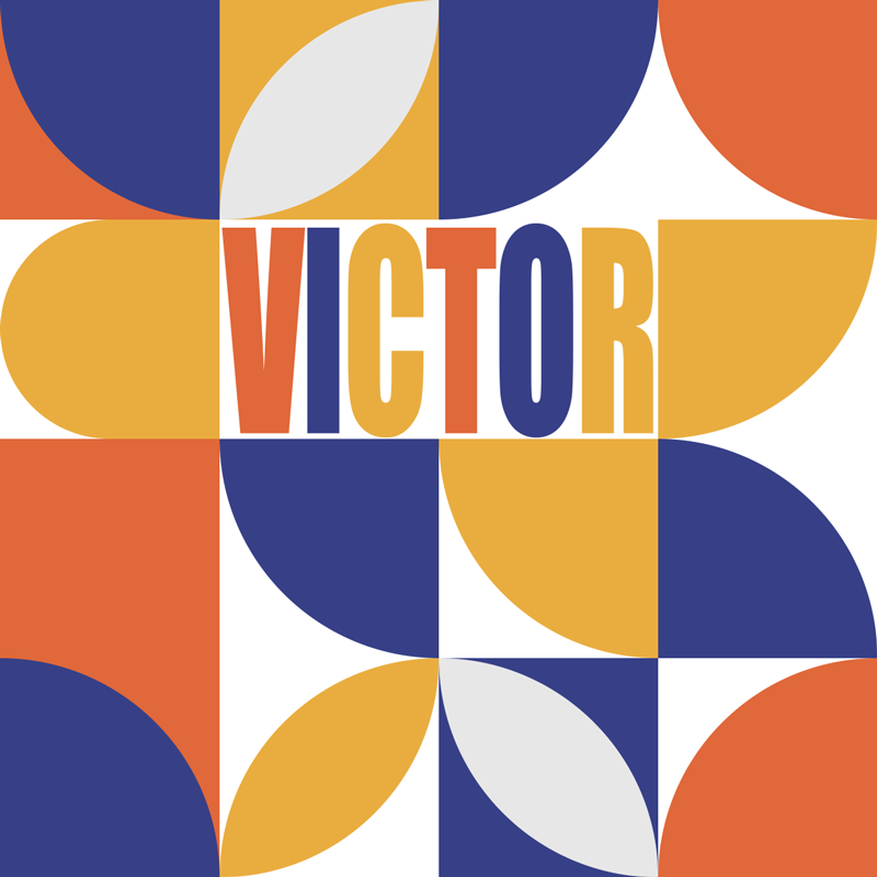 乙烯基地毯名称 可定制的几何 - TenStickers