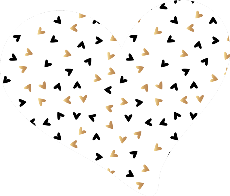 乙烯基地毯几何 心形散射图 - TenStickers