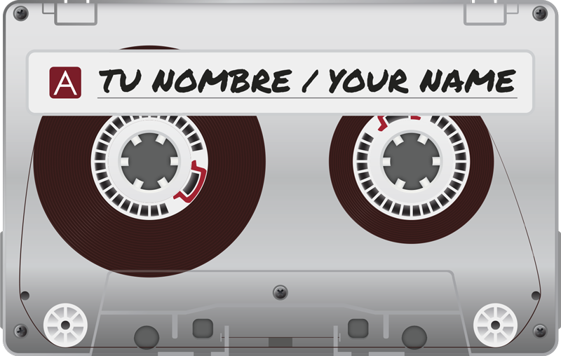 乙烯基地毯名称 个性化盒式磁带 - TenStickers