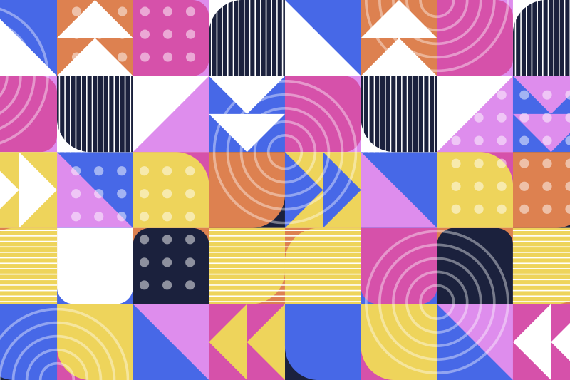 乙烯基地毯几何 几何图案游戏 - TenStickers