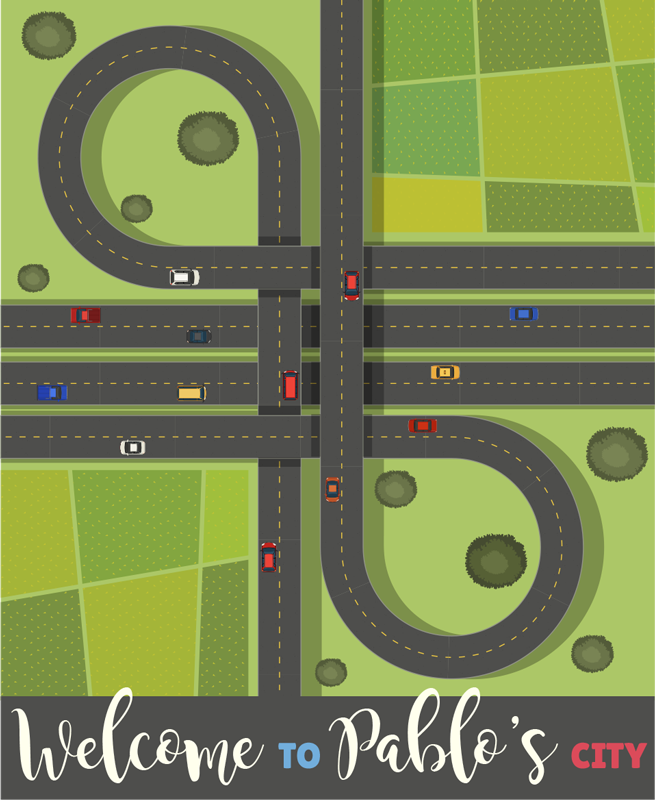 乙烯基地毯名称 可定制的游戏地图 - TenStickers