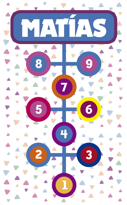 乙烯基地毯名称 个性化跳房子 - TenStickers