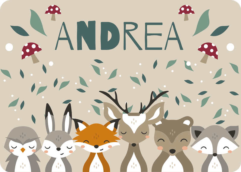 个性化的小动物乙烯基地毯 - TenStickers