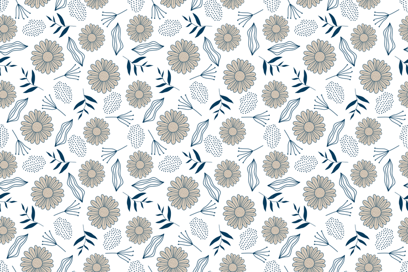 乙烯基花草地毯 花卉植物图案 - TenStickers