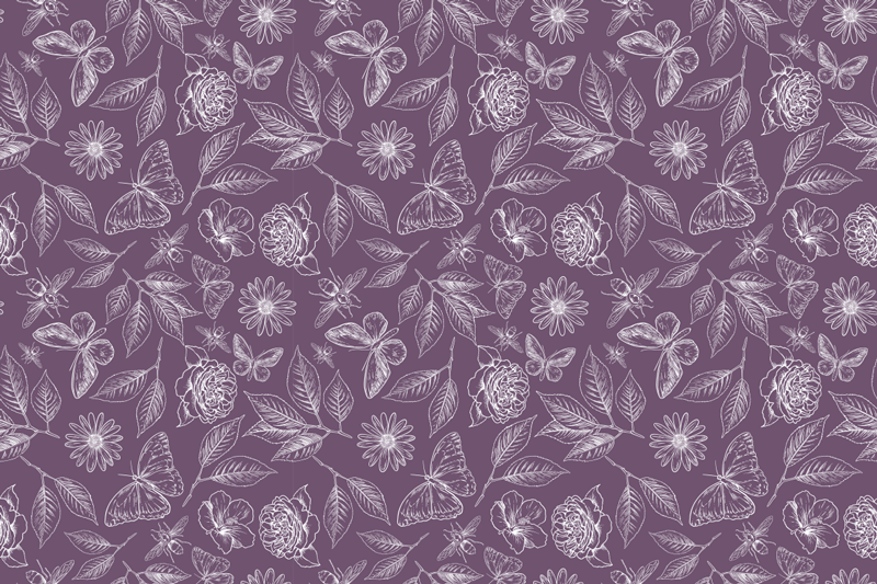 乙烯基花草地毯 花的对称性 - TenStickers