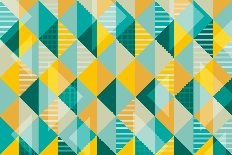 乙烯基地毯几何 几何三角阵列 - TenStickers