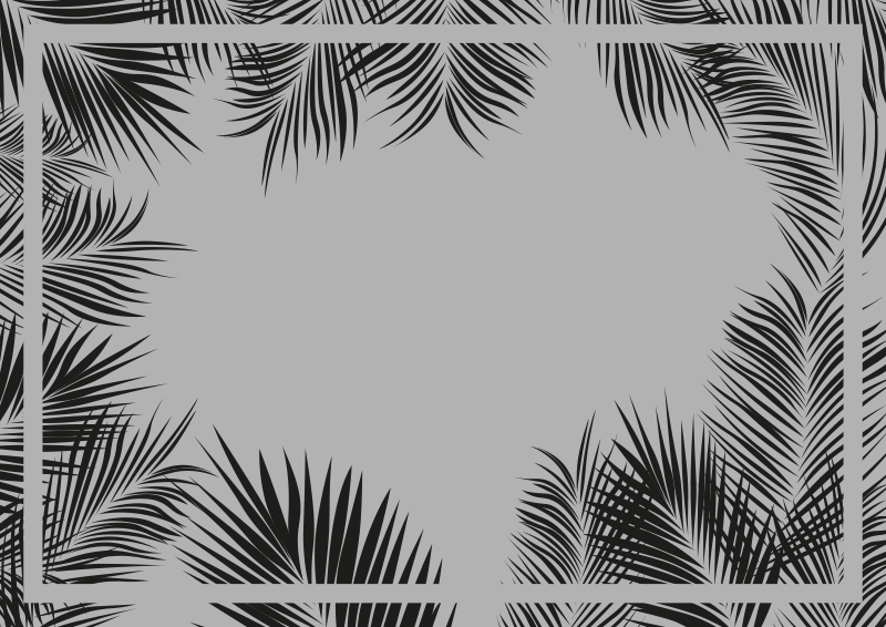 蕨类图案乙烯基客厅地毯 - TenStickers