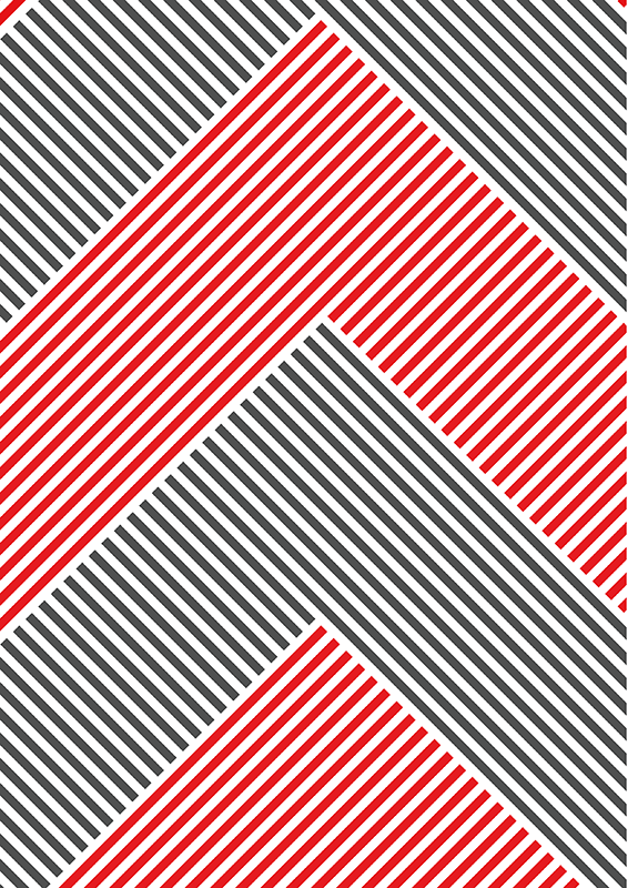 现代垫与彩色线条现代乙烯基地毯 - TenStickers