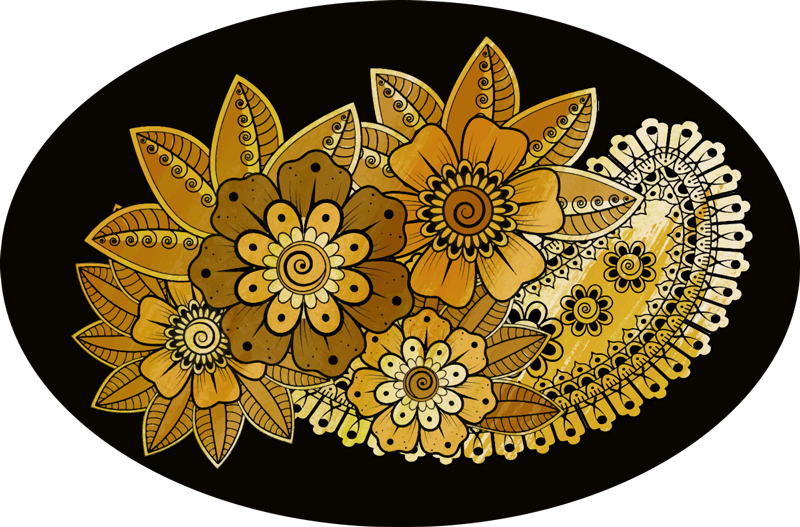 乙烯基地毯 曼陀罗细节 - TenStickers