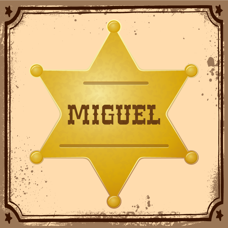 警长徽章的名字乙烯基地毯的名字 - TenStickers