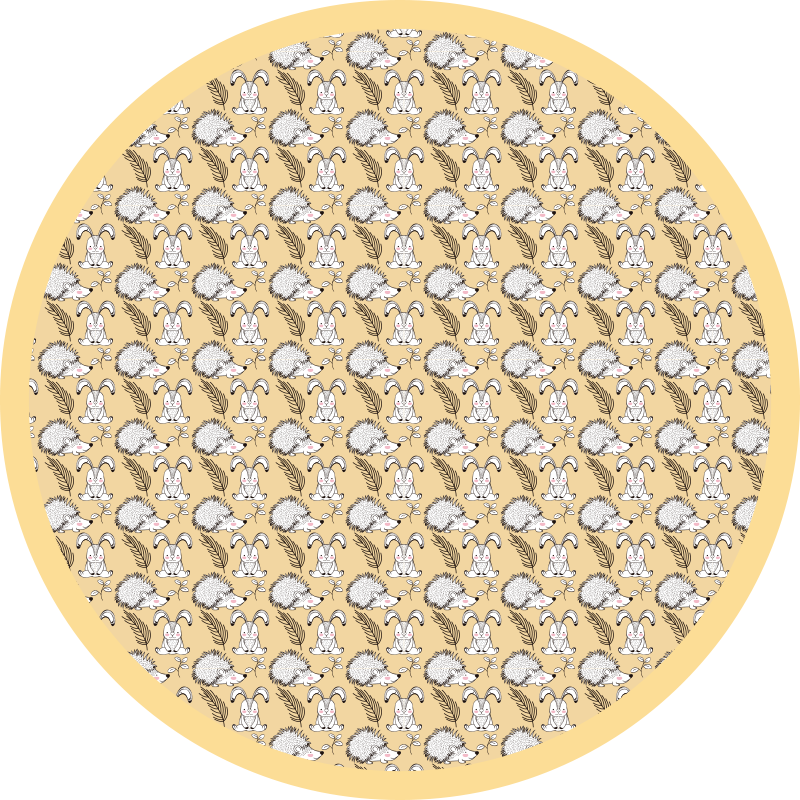 乙烯基地毯托儿所 刺猬插图 - TenStickers