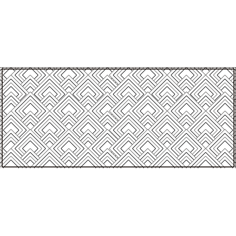 乙烯基地毯几何 几何迷宫图案 - TenStickers