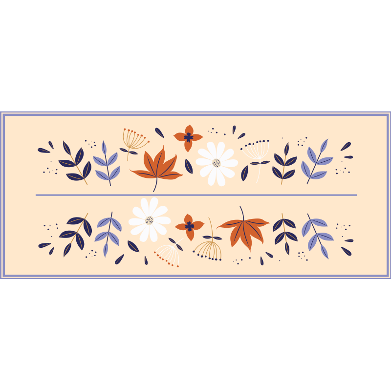 乙烯基花草地毯 植物图案组合 - TenStickers