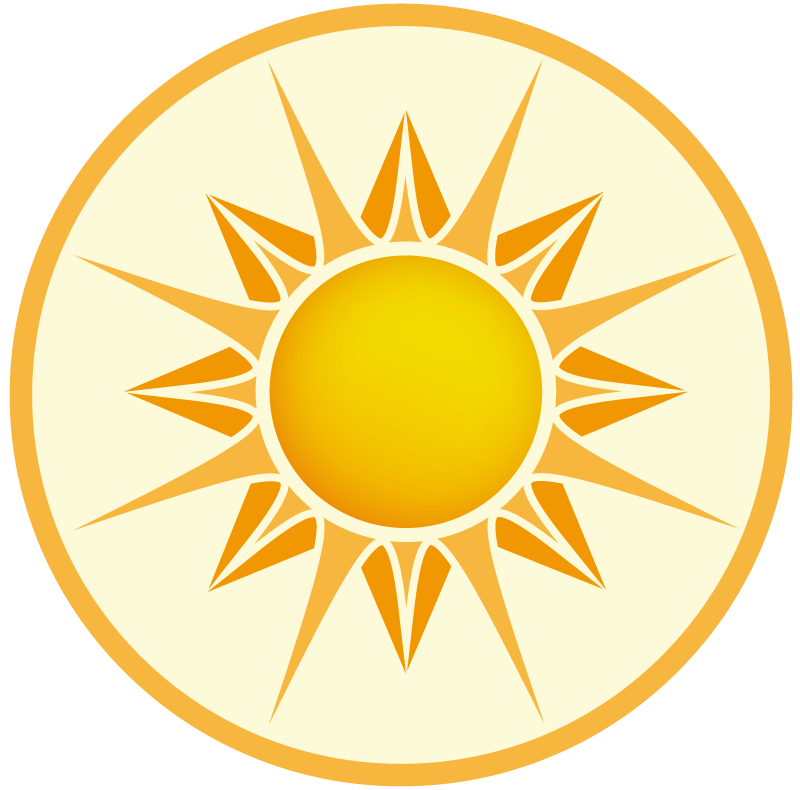 乙烯基地毯阳光图案圆形设计 - TenStickers