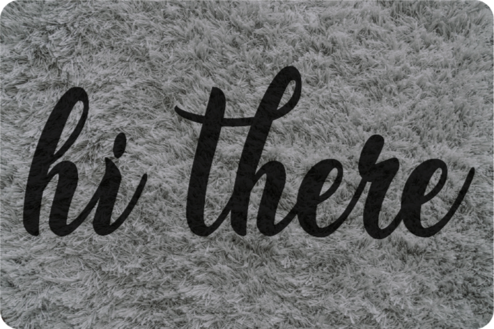 乙烯基地毯与短语 你好装饰 - TenStickers