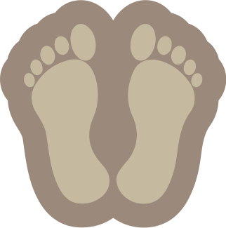 乙烯基地毯托儿所 足迹轮廓 - TenStickers