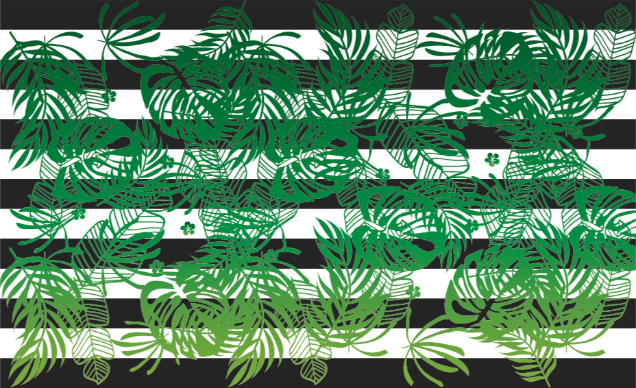 乙烯基花草地毯 热带树叶图案 - TenStickers