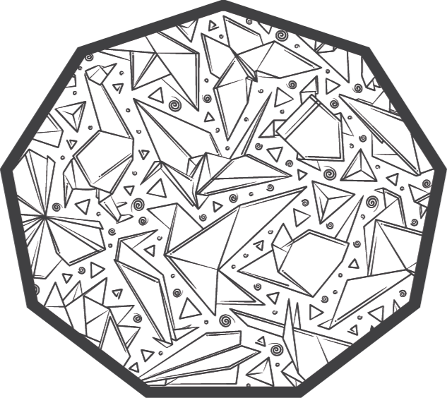 乙烯基地毯几何 几何形状八边形 - TenStickers