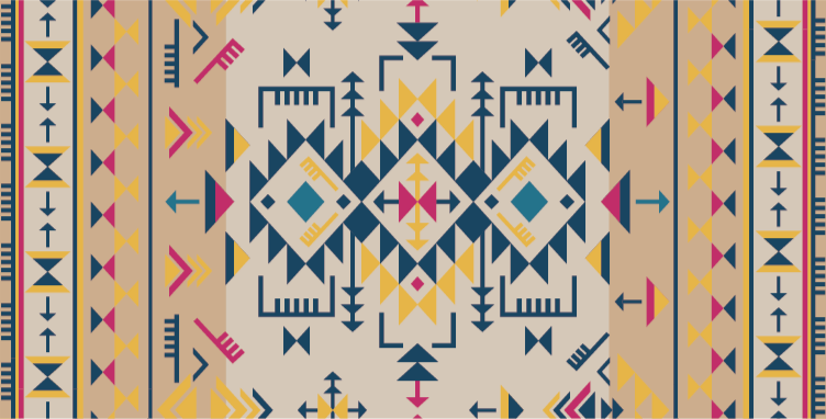 乙烯基地毯几何 几何图案装饰 - TenStickers