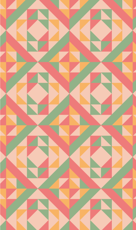 乙烯基地毯几何 几何图案套装 - TenStickers