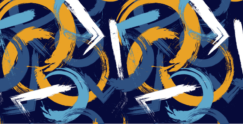 乙烯基地毯几何 抽象漩涡 - TenStickers