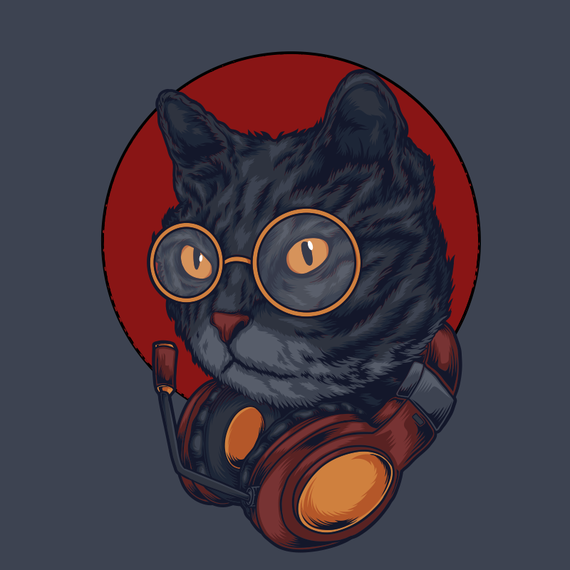 乙烯基地毯动物 宇航员猫科动物 - TenStickers