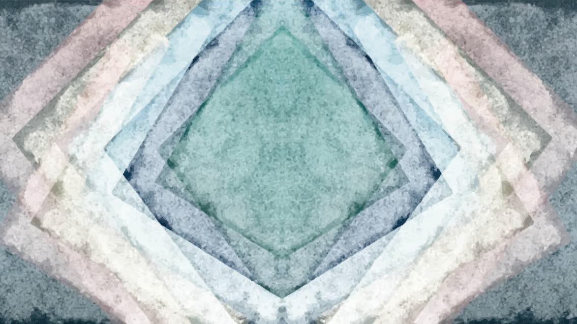 平方的褪了色的颜色老式地毯 - TenStickers