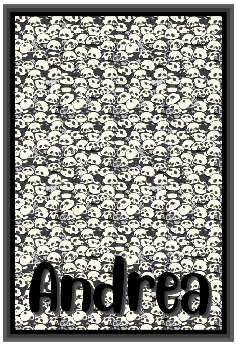 乙烯基地毯名称 个性化熊猫 - TenStickers