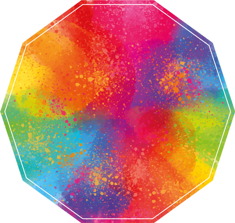 大理石乙烯基地毯色彩斑斓的六角形 - TenStickers