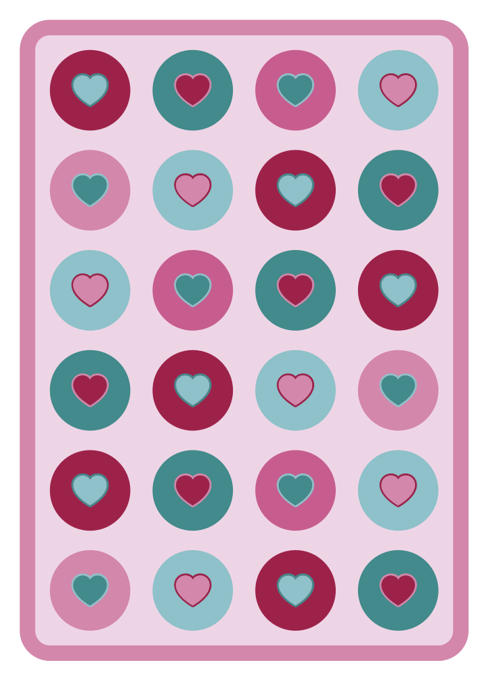 乙烯基地毯 儿童 充满爱心的游戏时光 - TenStickers