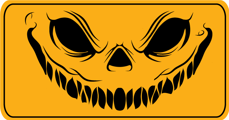 乙烯基地毯万圣节 诡异的笑脸 - TenStickers