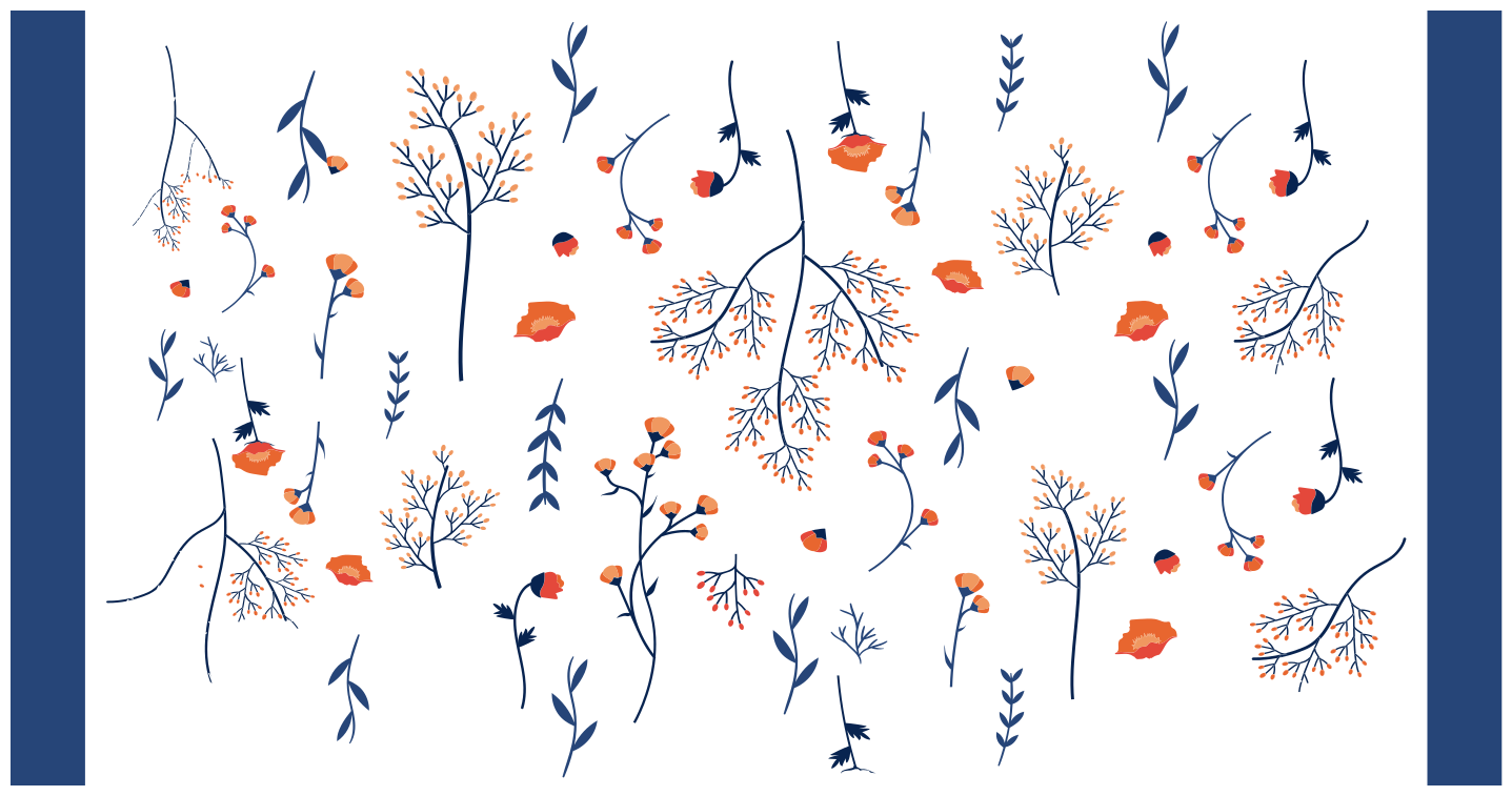 乙烯基花草地毯 植物秋季主题 - TenStickers