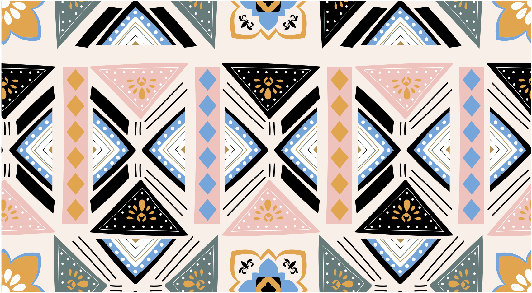 乙烯基地毯几何 几何图案挂毯 - TenStickers