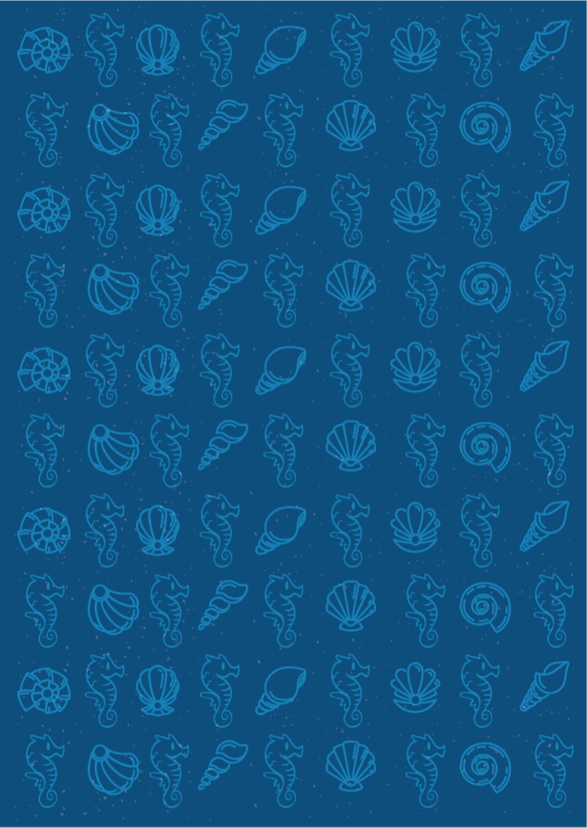 乙烯基地毯动物 海洋图案插图 - TenStickers