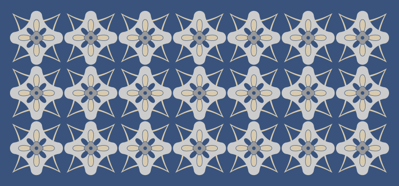 乙烯基地毯 花卉瓷砖组合 - TenStickers