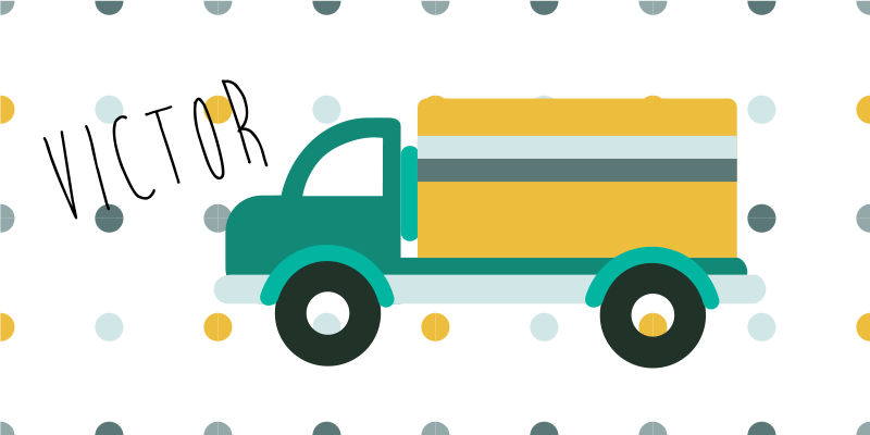 乙烯基地毯名称 可定制卡车 - TenStickers